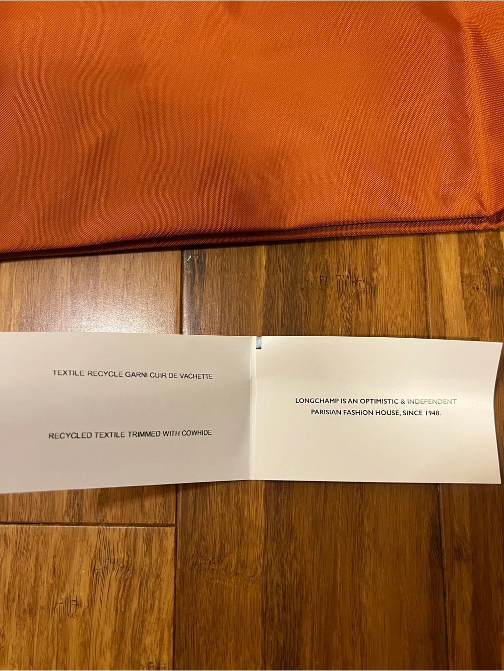 Longchamp Le Pliage Original M Tote Brick Orange PARIS Eiffel Tower stamp NWOT